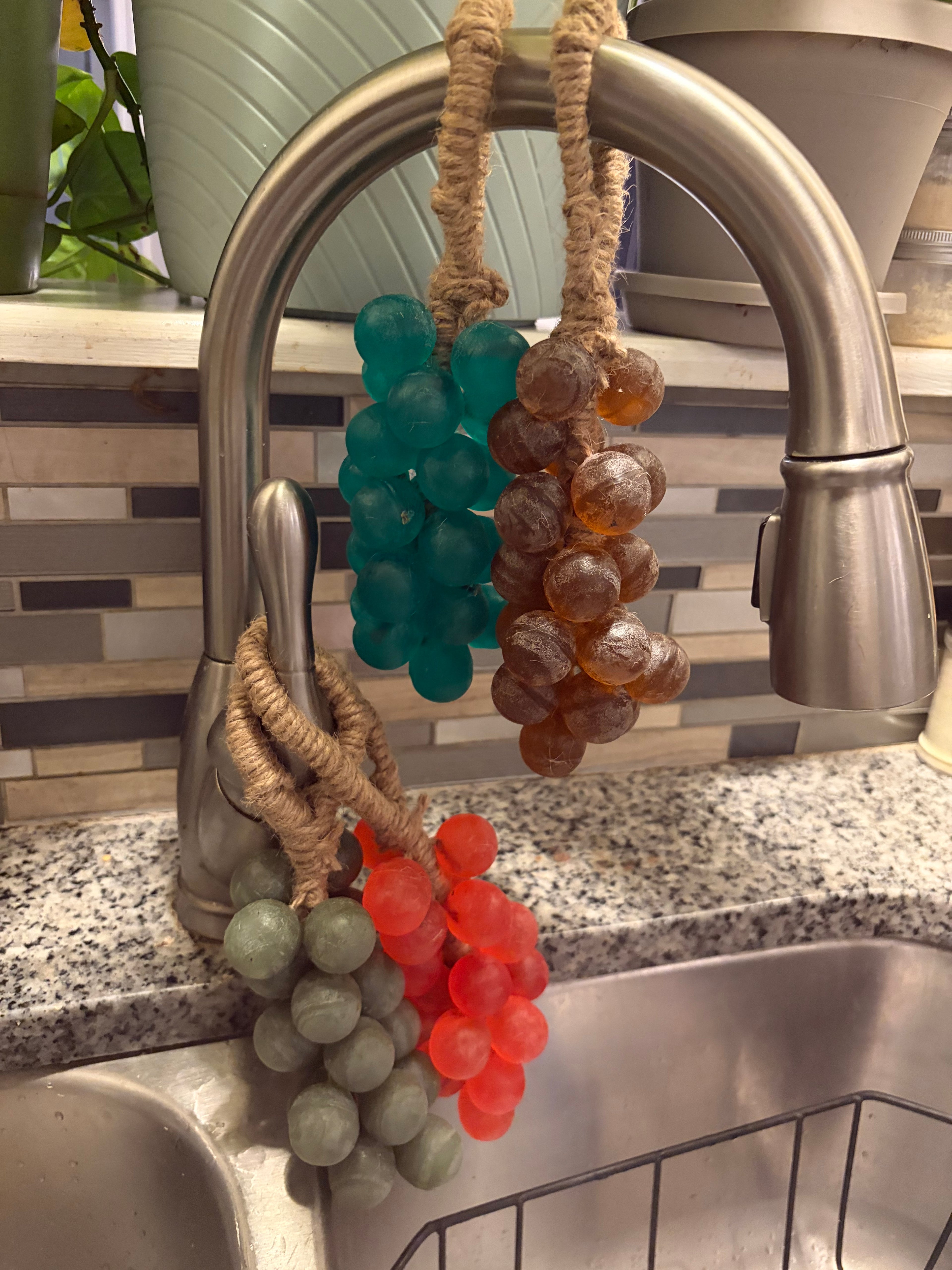 Fragrance free grapes soap on a vine