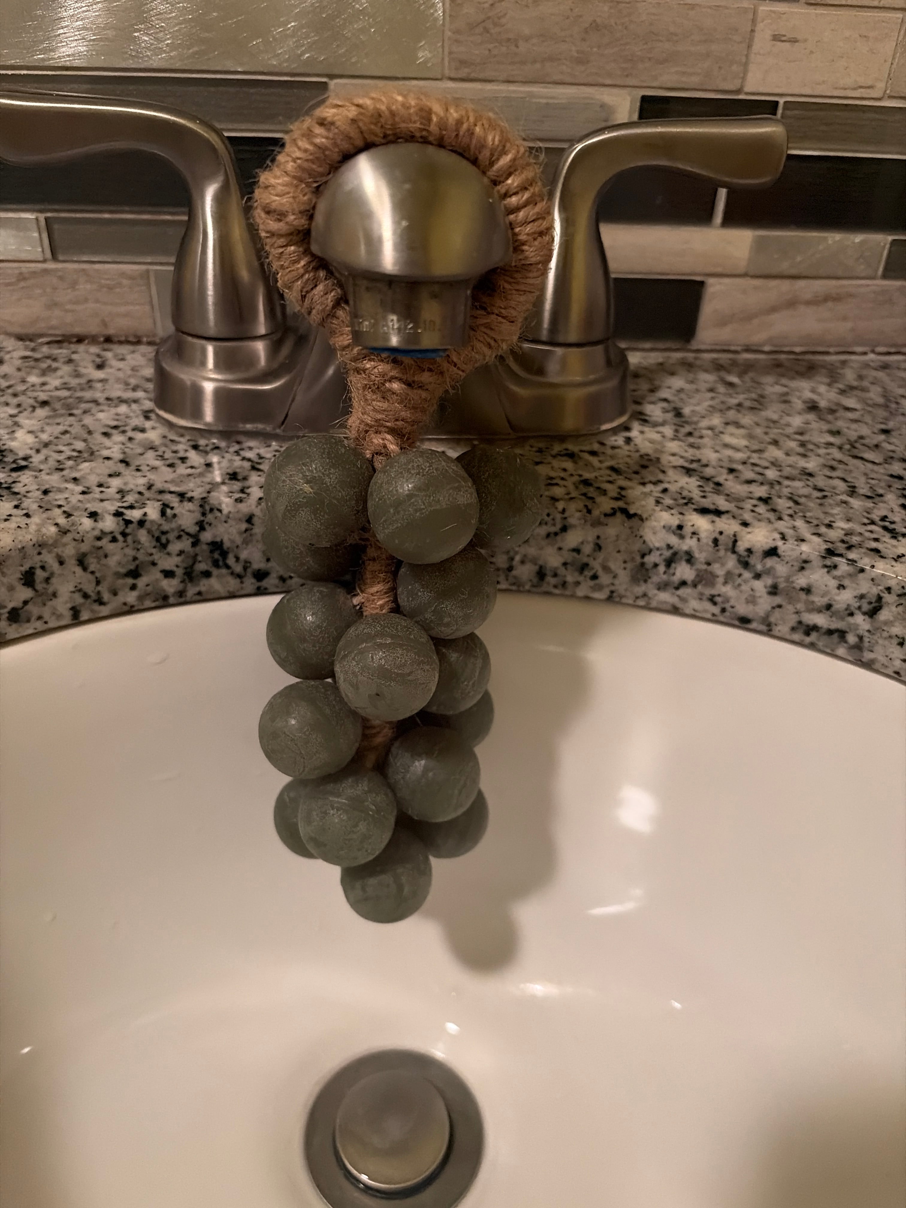Fragrance free grapes soap on a vine