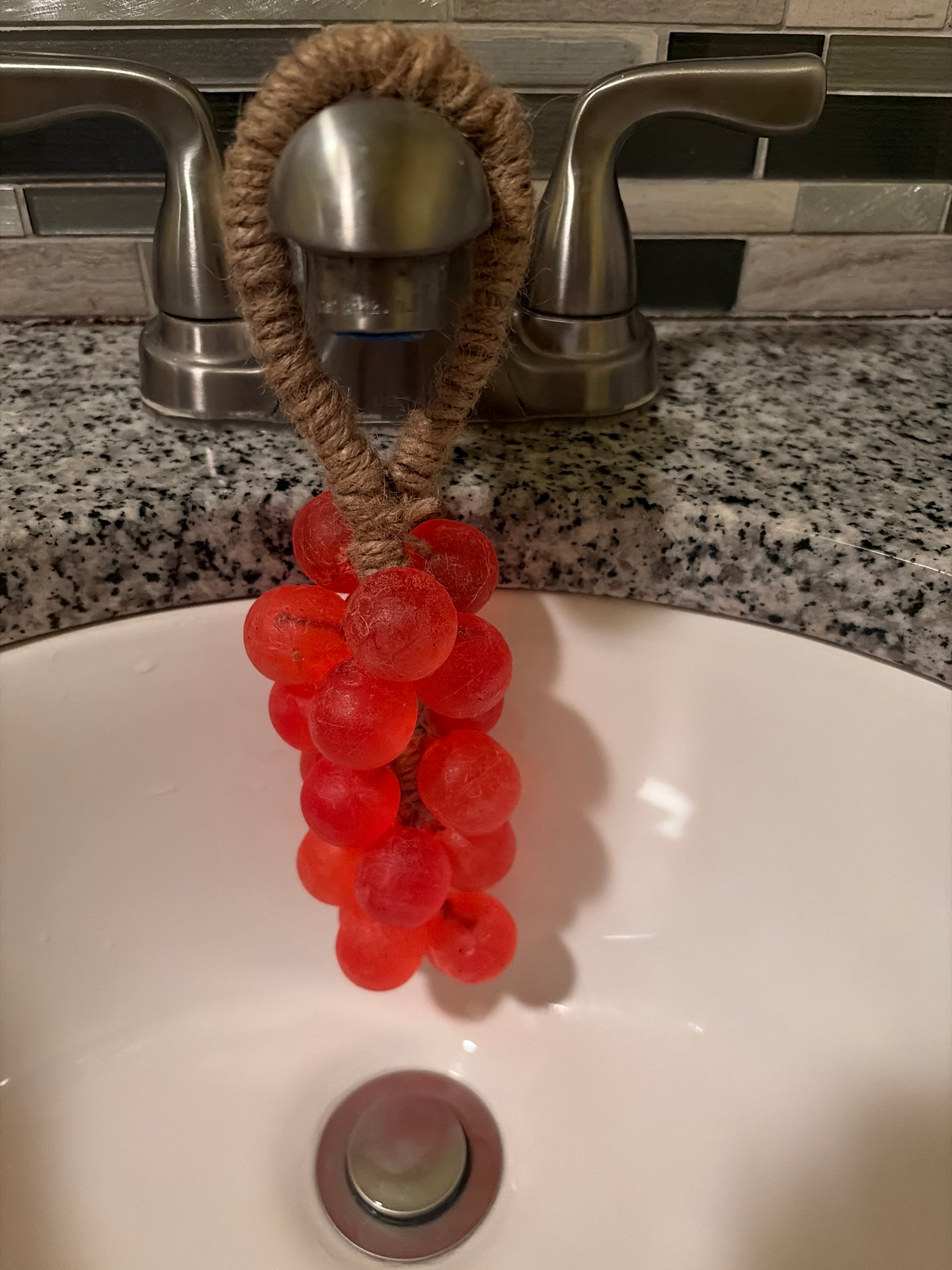 Fragrance free grapes soap on a vine
