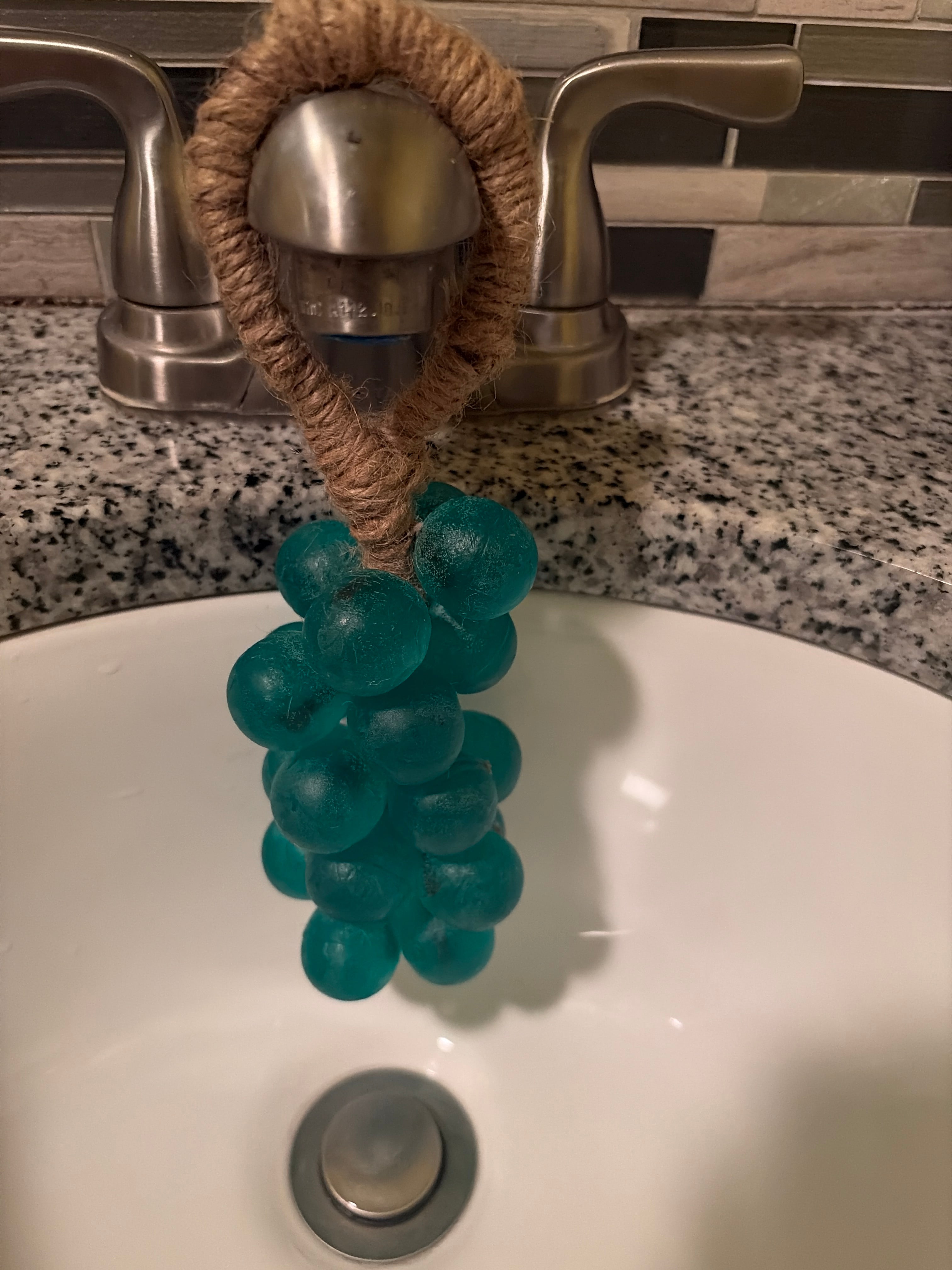 Fragrance free grapes soap on a vine