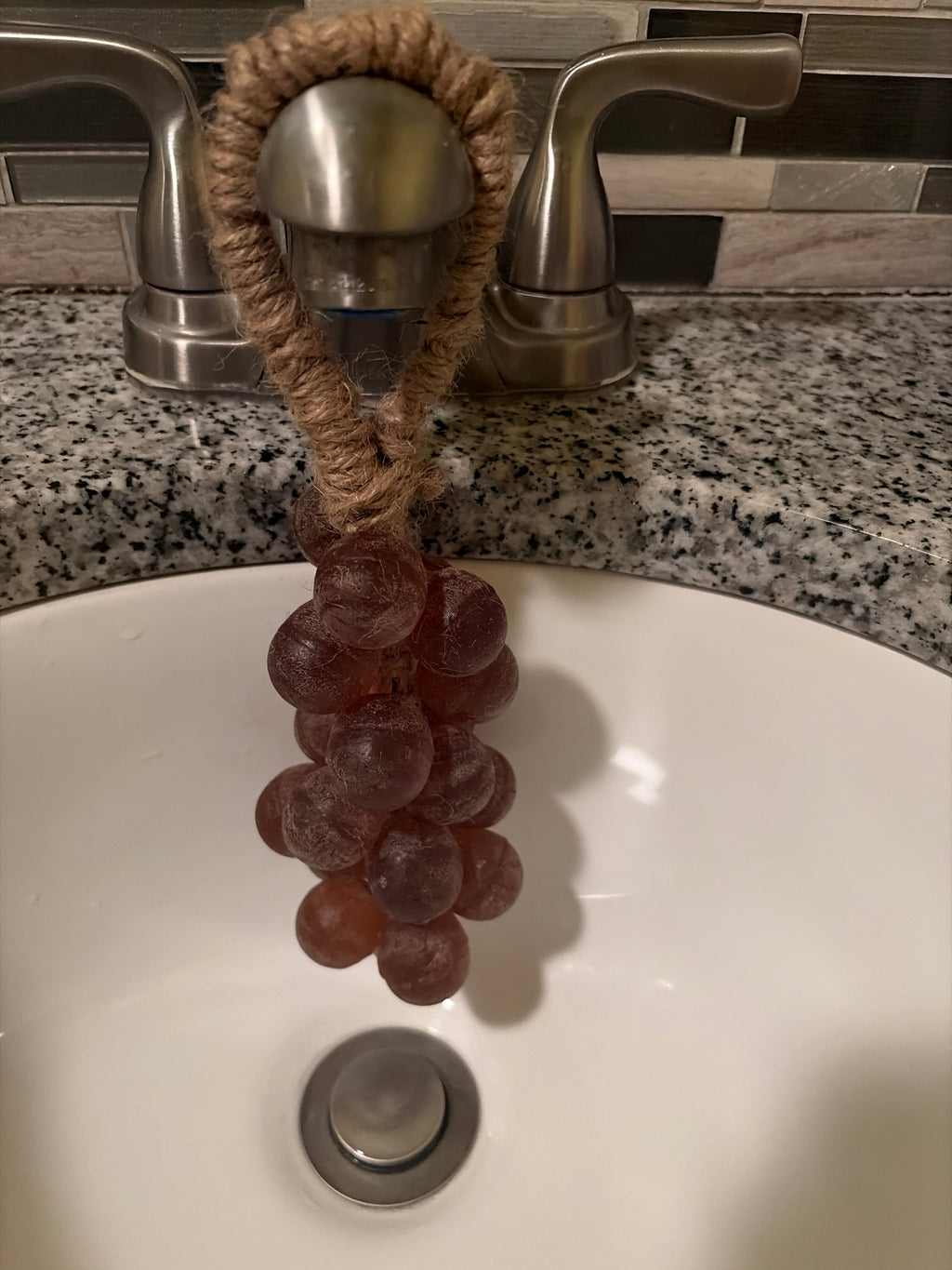 Fragrance free grapes soap on a vine